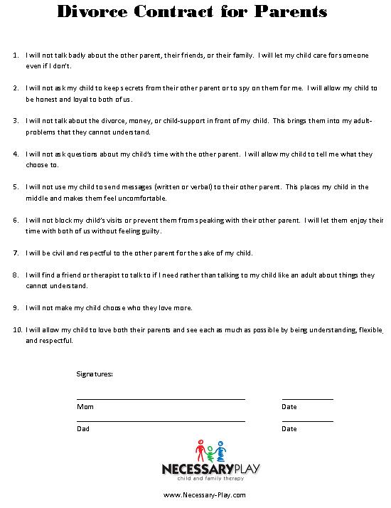 Free printable homework contract